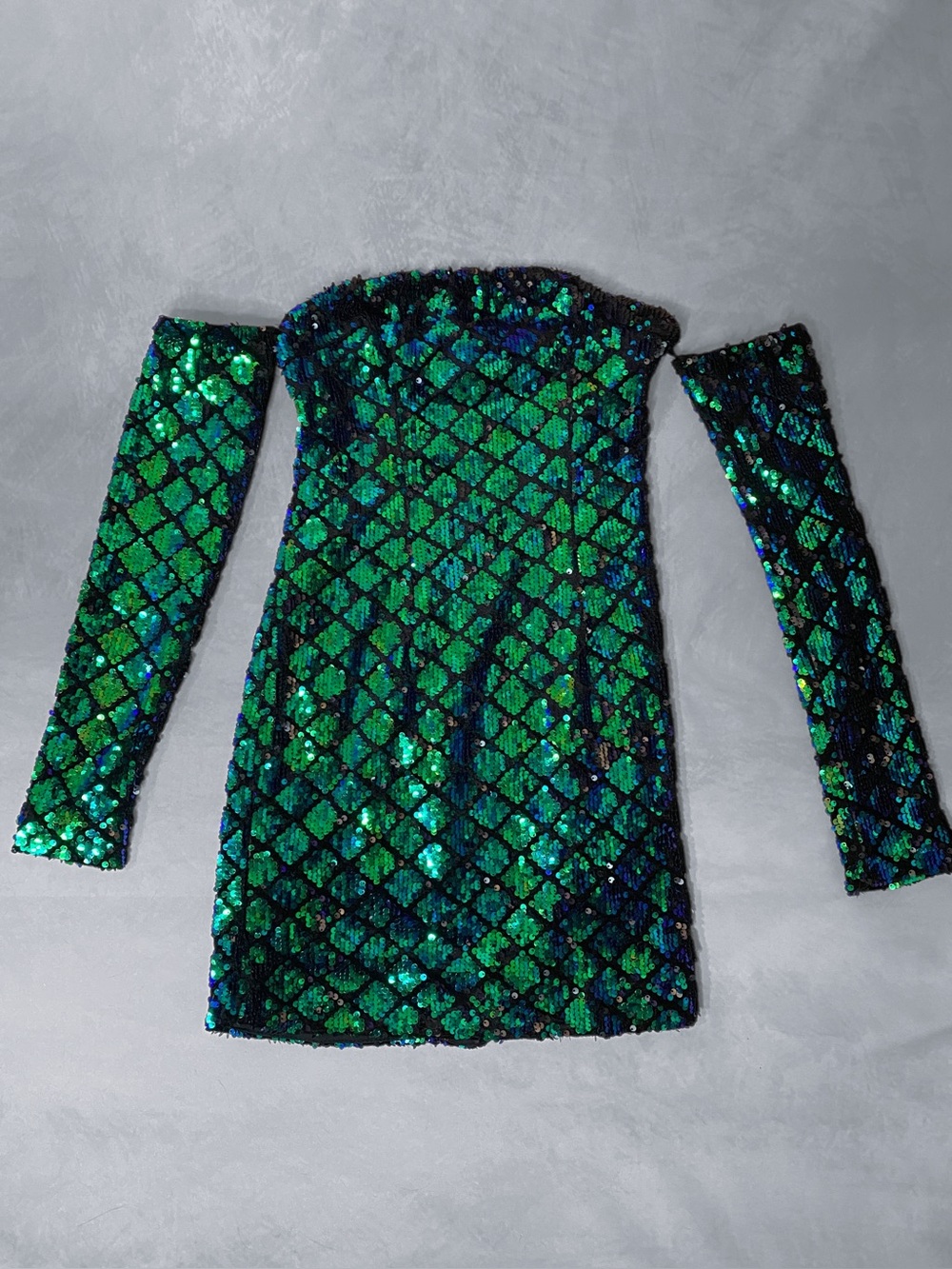 Sequin Snakeskin Strapless Mini Dress NWT Small